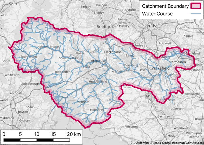 Map of Calder Catchment